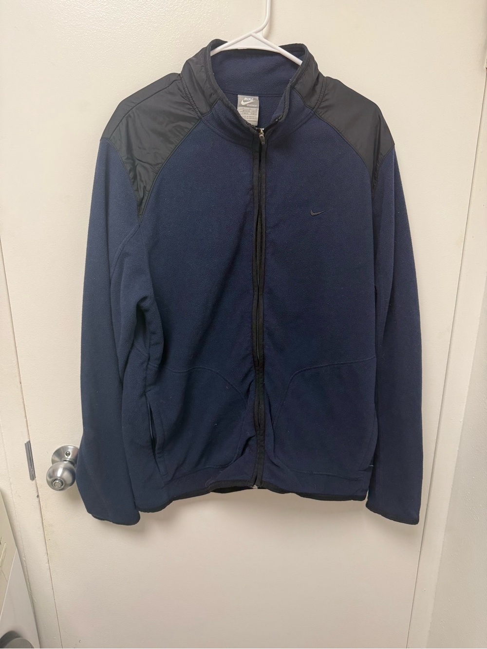 Nike Vintage Y2K Grey Tag Navy Full-Zip Fleece Jacket